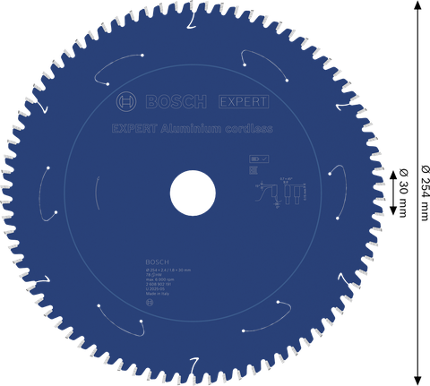 BoschEXPERT 铝制无绳圆锯片，254 毫米。.